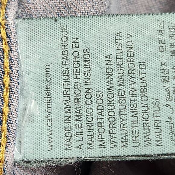 Calvin Klein Jeans purple Wash bleached classic Trucker Jacket XXL - Picture 7 of 9